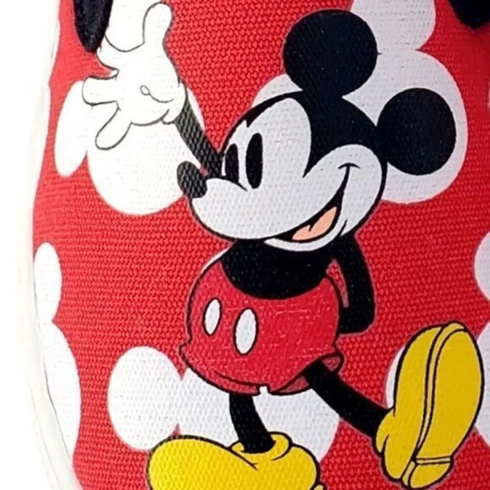 Disney Shoes For Girls Without‎ Laces Mickey Mouse Size 10 Red New